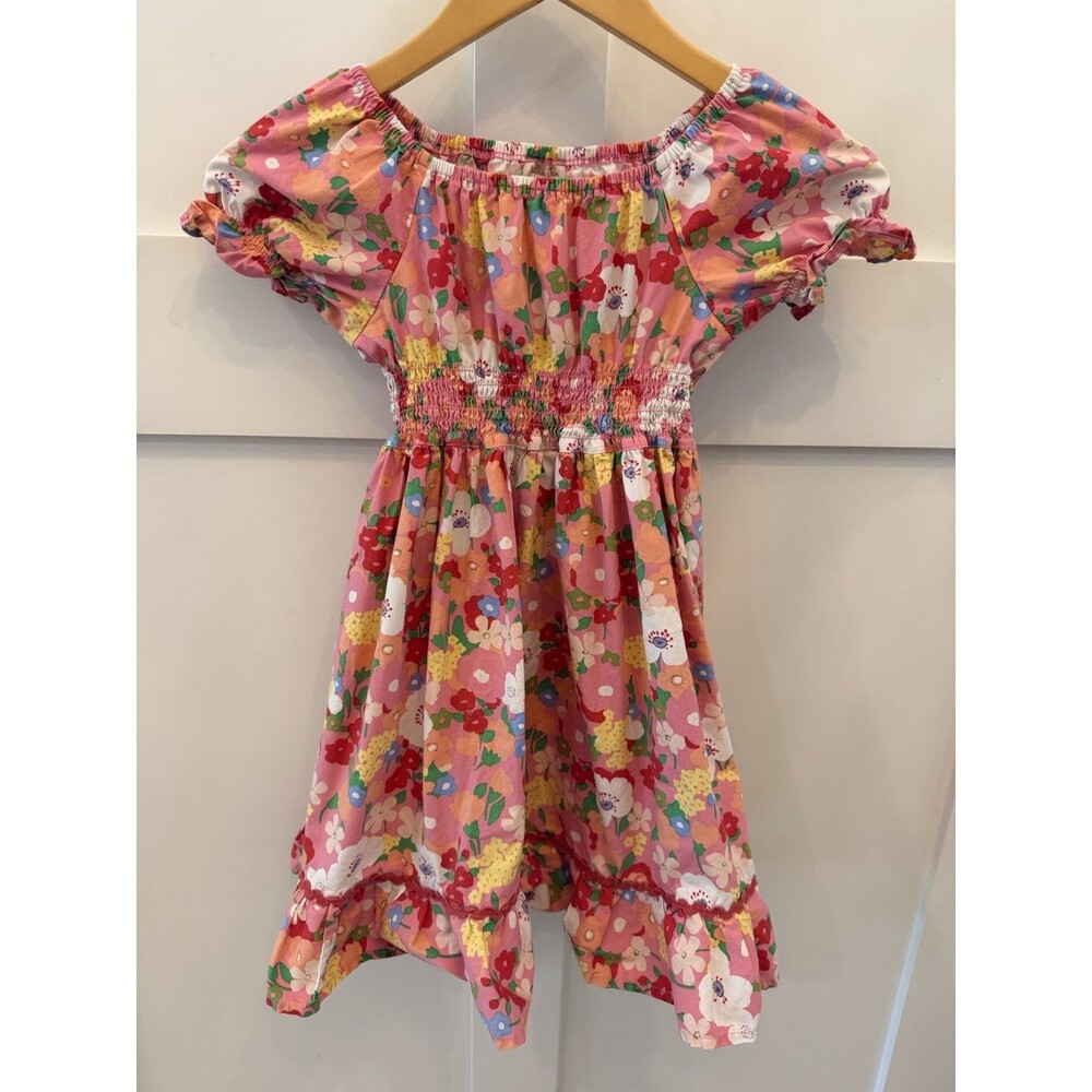 Girls Matilda Jane Pink Floral Smocked Floral Dress Pink Colorful Size 8